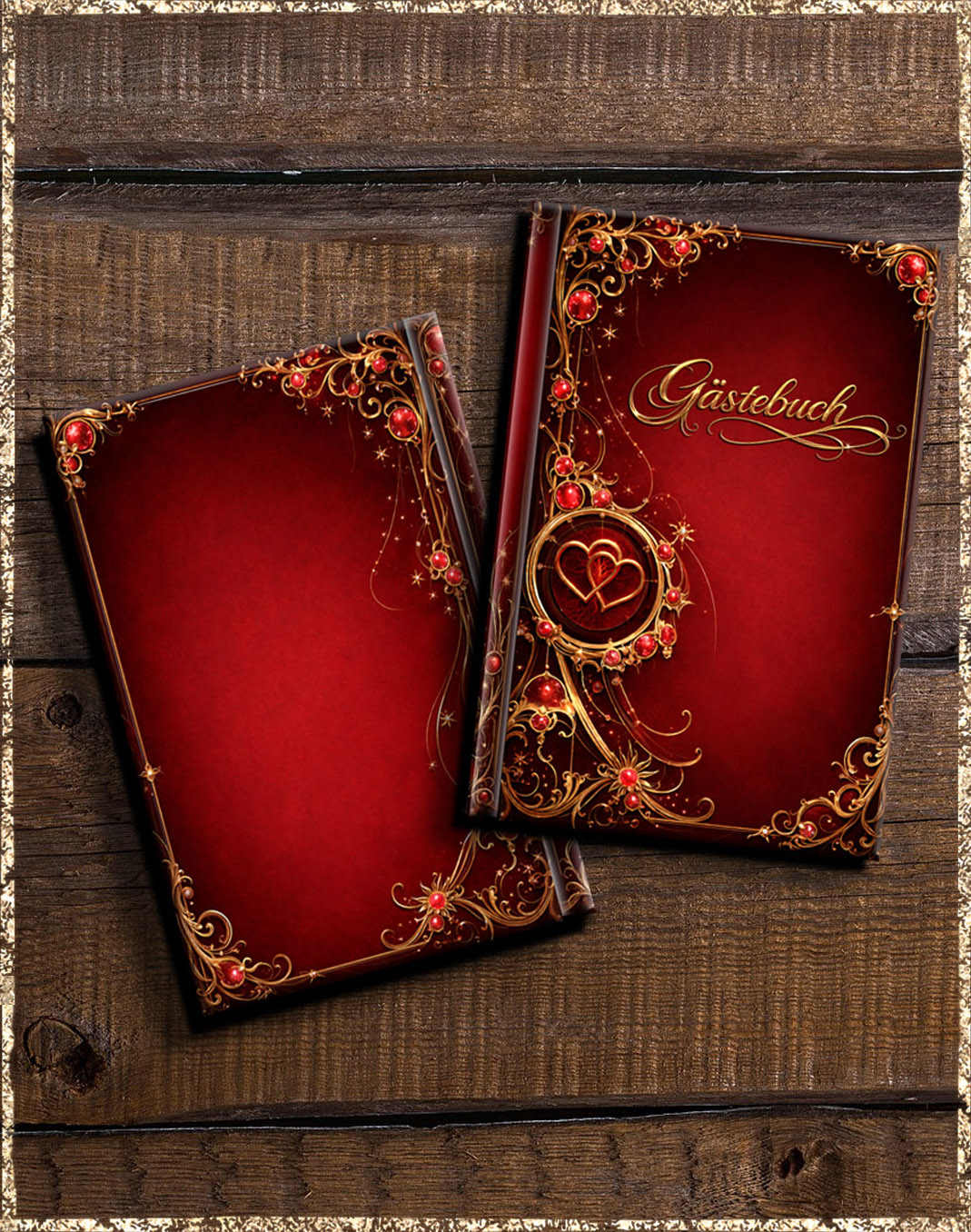 Gästebuch Hochzeit - bordeaux gold Gästebuch Hochzeit - bordeaux gold